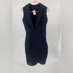 Carol Catugy mini bodycon style dress,sleeveless‎ size medium, textured black